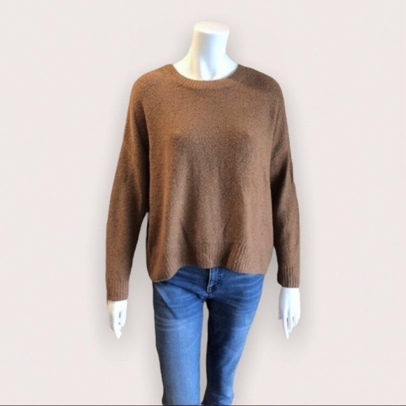 ALICE + OLIVIA | LIKE NEW Women’s Roma Boucle Pullover Sweater Cognac Small - Picture 2 of 5